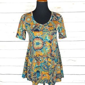 LuLaRoe Pretty Paisley Perfect T Size XXS